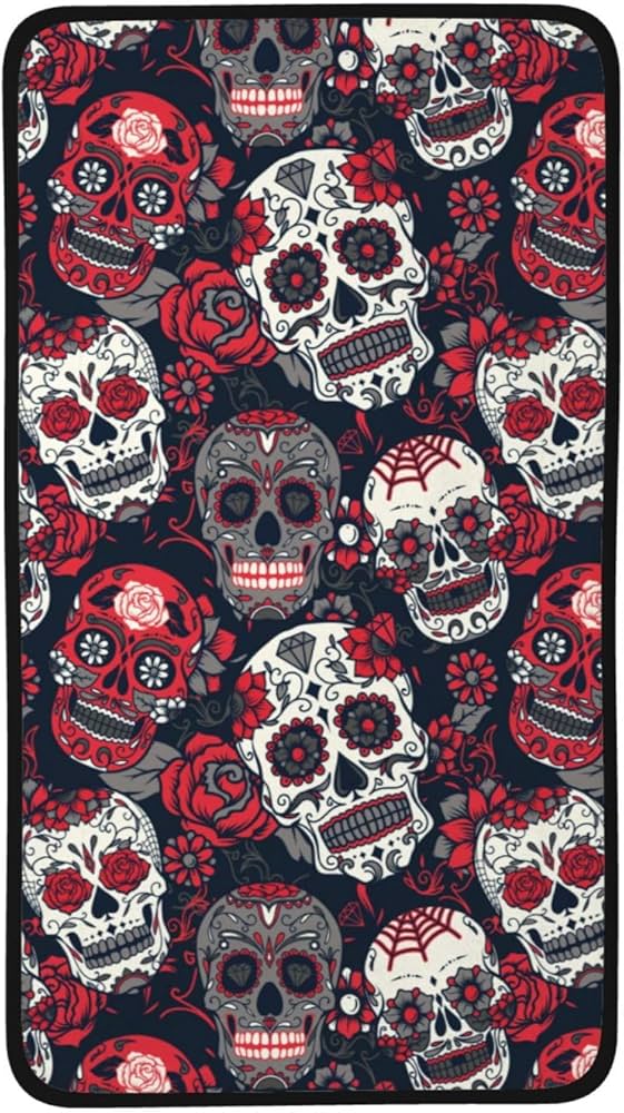 Amazon｜フェイスタオル ドクロ柄 髑髅柄 骸骨柄 頭蓋骨柄 ハンド